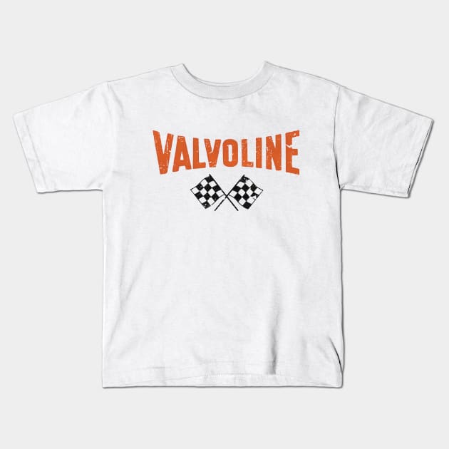 Valvoline racer vintage Hot Rod, Rat Rod Gasser, Racecar - orange print Kids T-Shirt by retropetrol